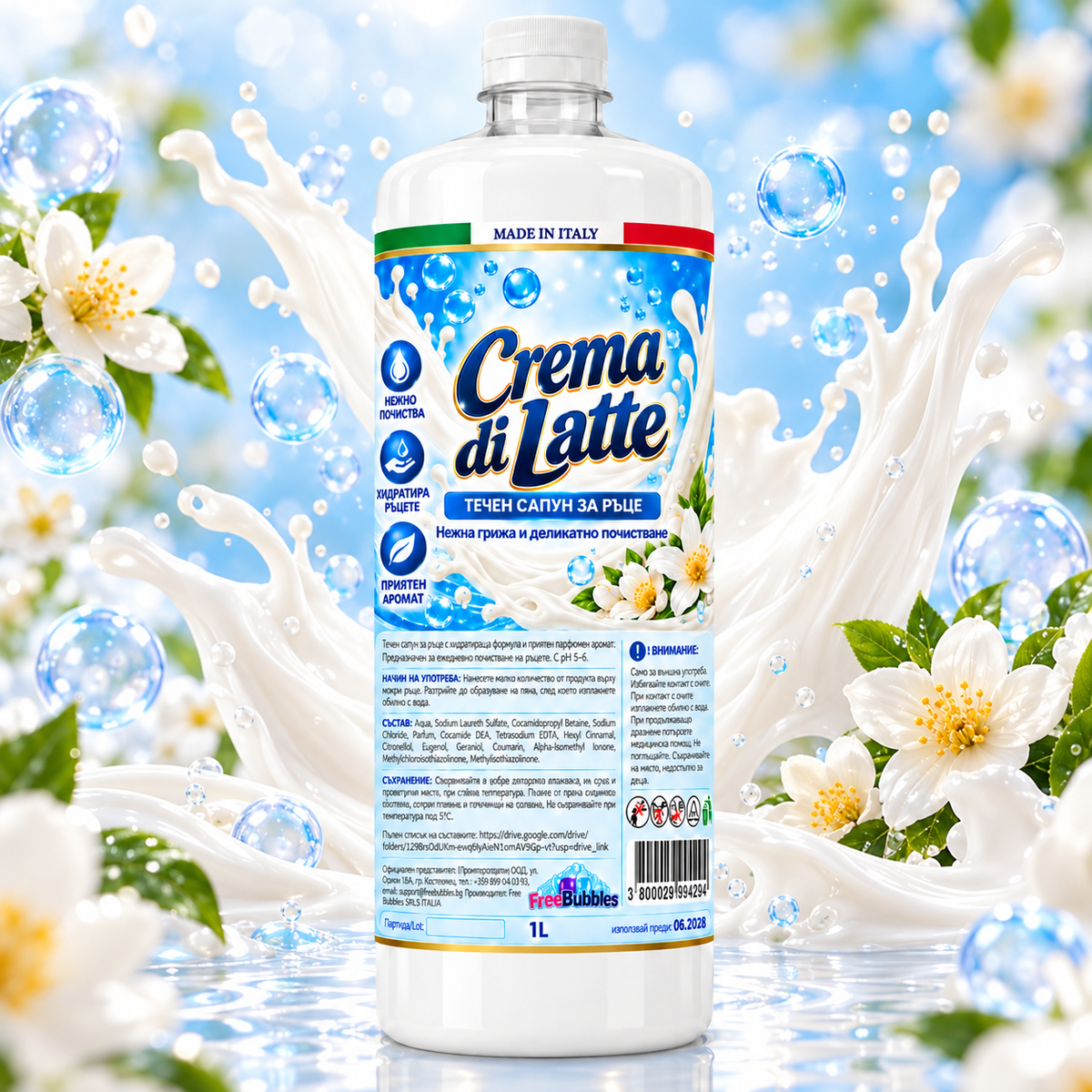 Течен сапун Crema di Latte