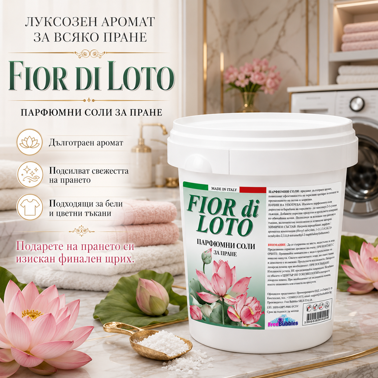 Fior di Loto – Парфюмни соли за пране