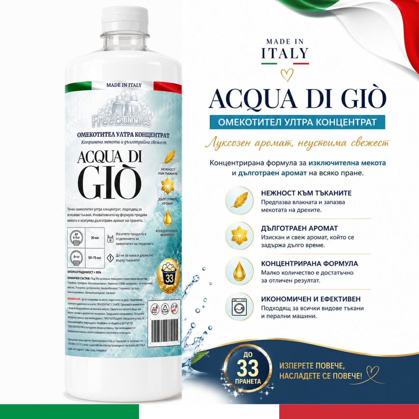 Acqua di Gio - Омекотител ултра концентрат
