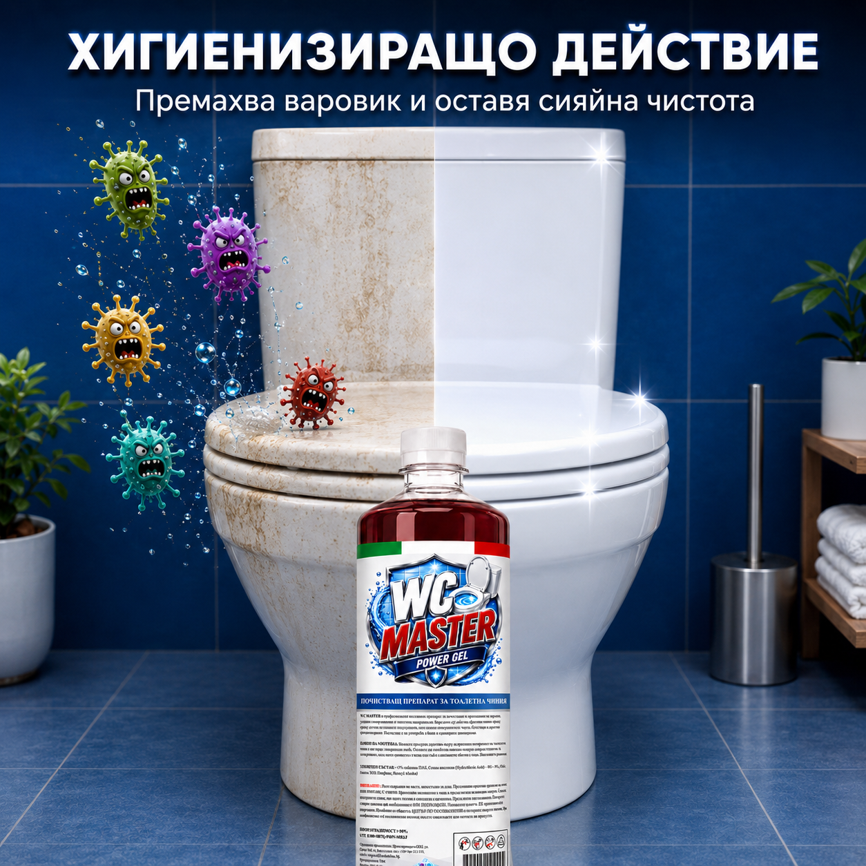 WC Master - Почистващ препарат за тоалетна чиния