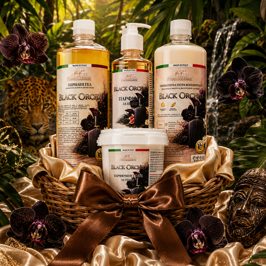 Black Orchid комплект за пране – перилен гел, омекотител, парфюм и соли