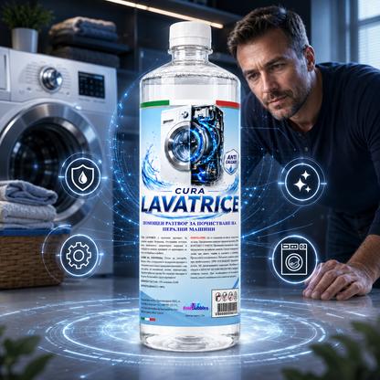 Помощен разтвор за почистване на перални машини - Cura Lavatrice
