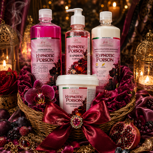 Hypnotic Poison комплект за пране – перилен гел, омекотител, парфюм и соли