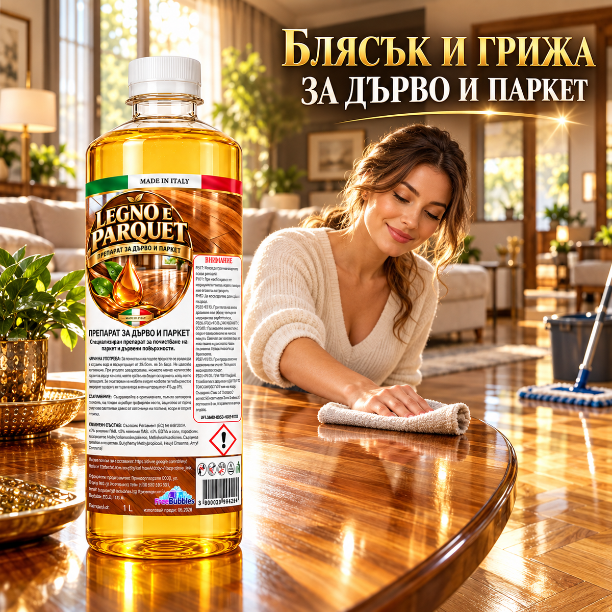 Препарат за дърво и паркет – Legno e Parquet
